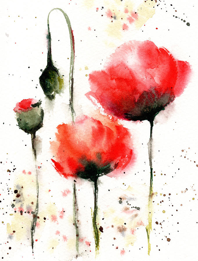 Red Poppies Painting by Tanya Gordeeva