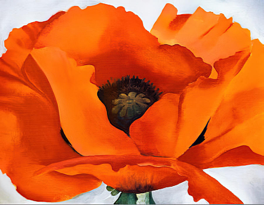 red poppy By Georgia OKeeffe Painting by Georgia O'Keeffe - Pixels