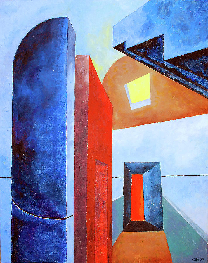 Red portal Painting by Charles Winecoff