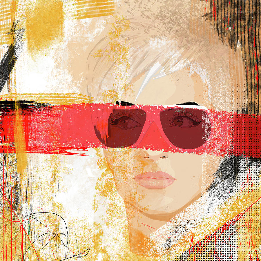 Red - Portrait of a Woman - Modern Art Digital Art by Patricia Awapara