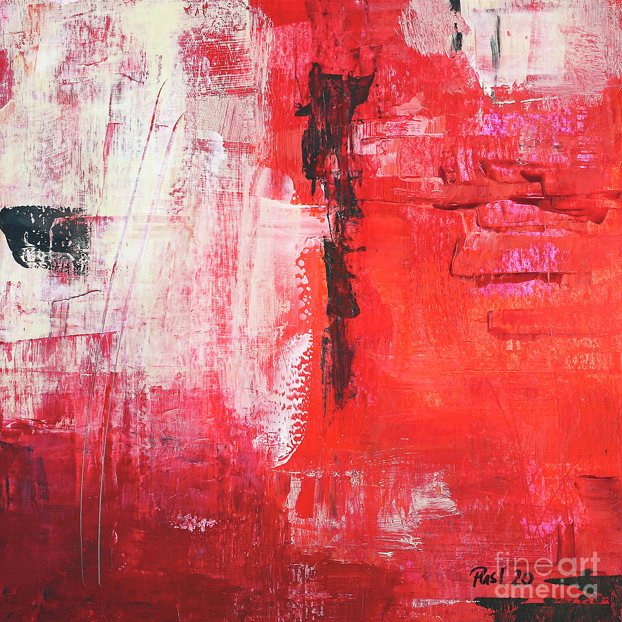 Red Power Painting by Jutta Maria Pusl