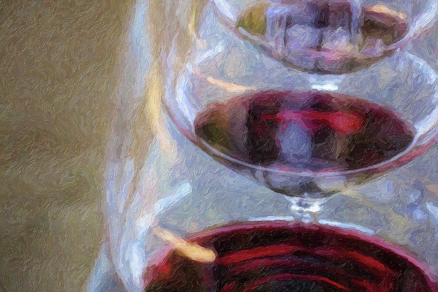 Red, Red Wine Digital Art by Carolyn Ann Ryan