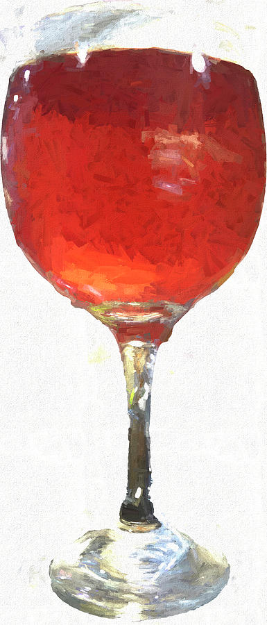 Red Red Wine painted Photograph by Cathy Anderson