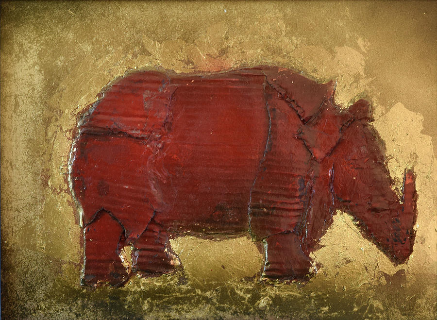 Red Rhino Totem Painting by Peter Sazerman - Fine Art America