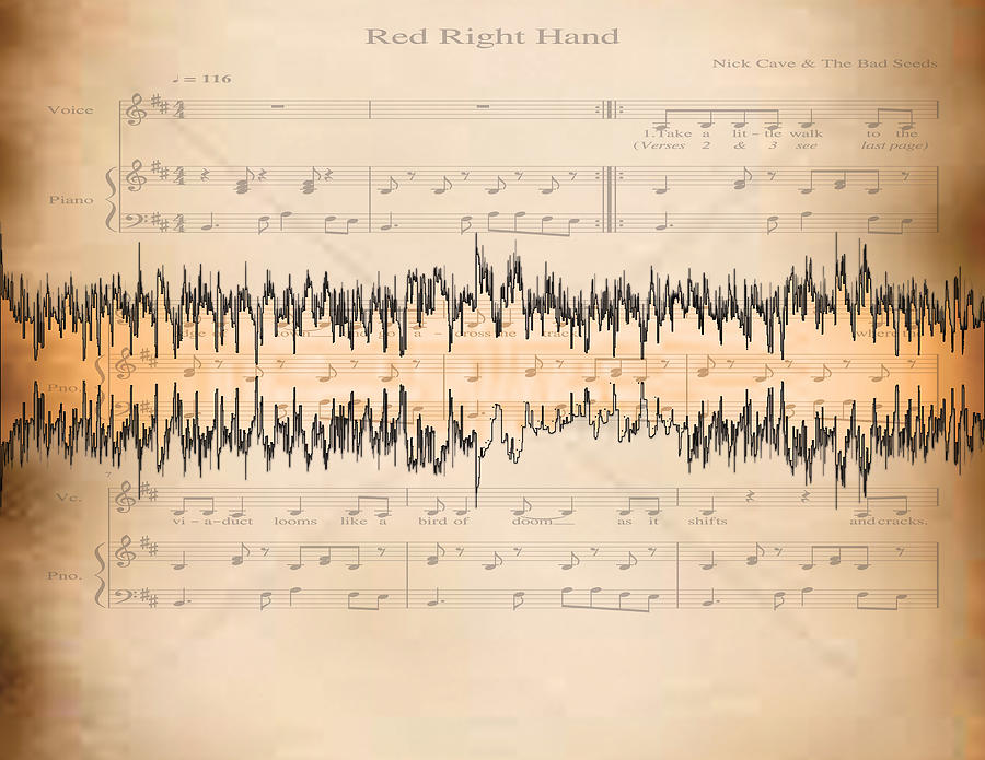 Nick Cave And The Bad Seeds Red Right Hand Digital Art by Tricia Rivera