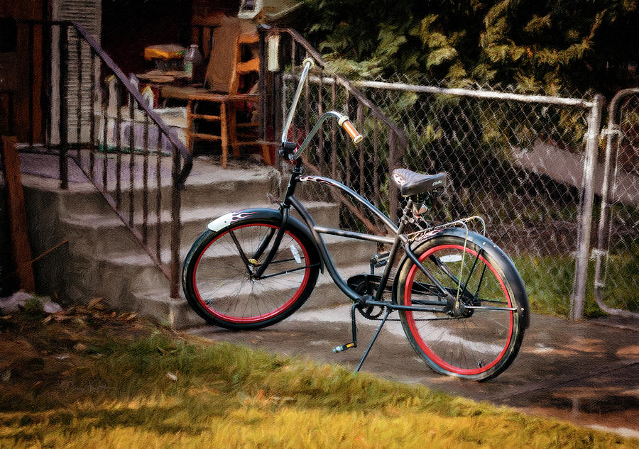 Red Rim Bicycle Photograph by Craig J Satterlee