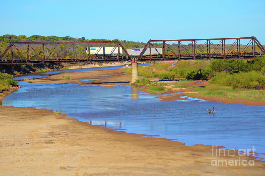Red River Crossing off I-35 Photograph by Diana Mary Sharpton