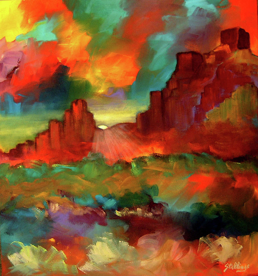Red Rock Canyon Painting by Jim Stallings