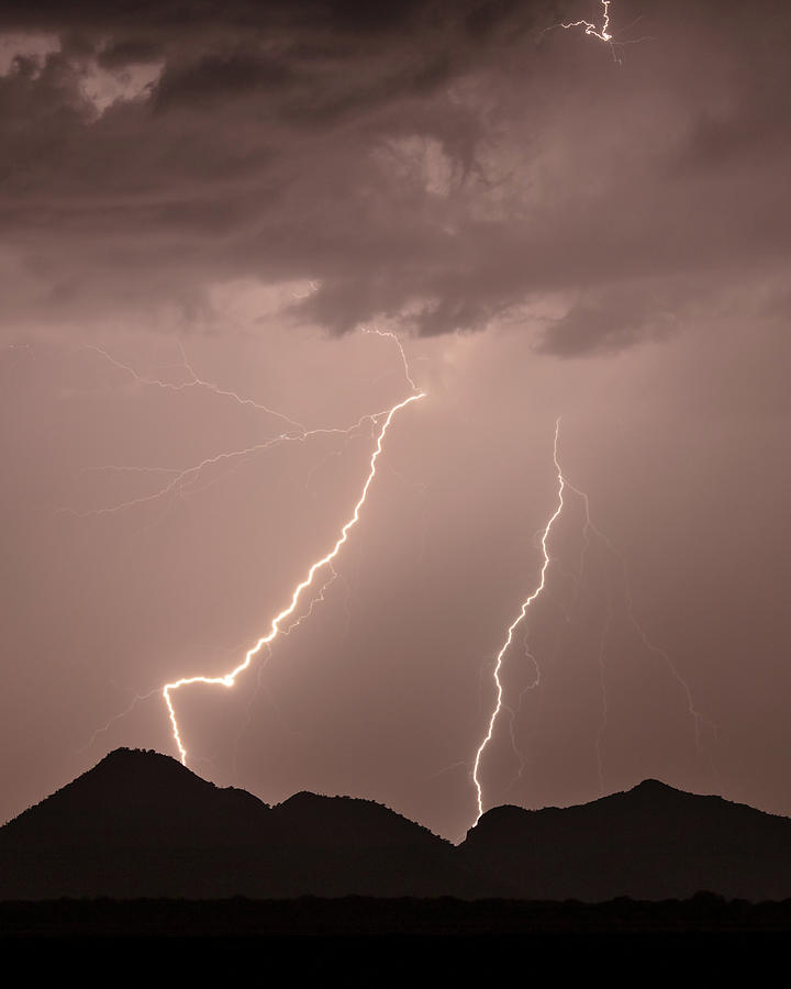 Red Rock Hills Lightning Photograph by Jhaz Photo Red Rock Hills Lightning Photograph by Jhaz Photo