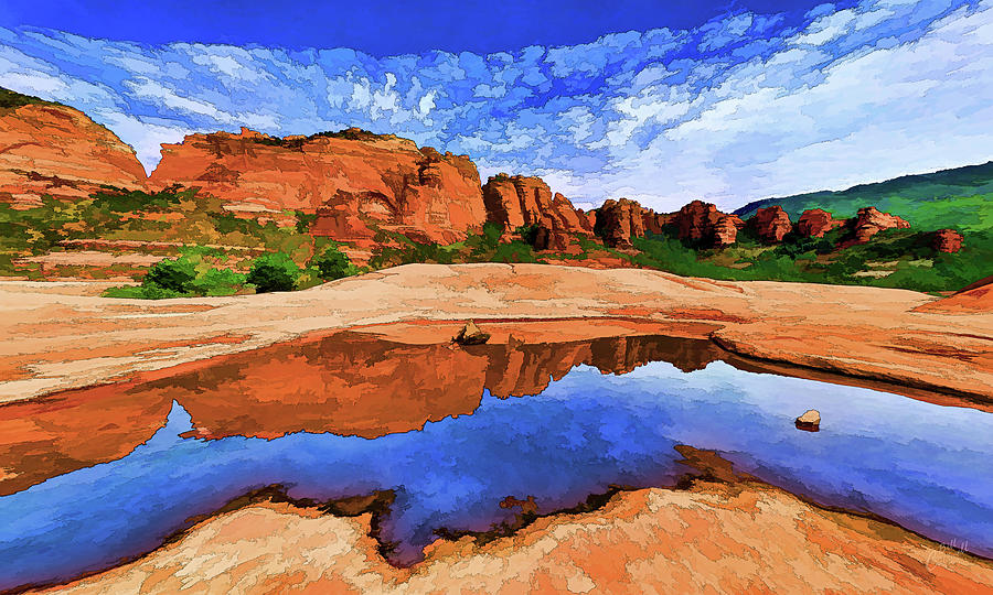 Red Rock Reflections Photograph by ABeautifulSky Photography by Bill Caldwell