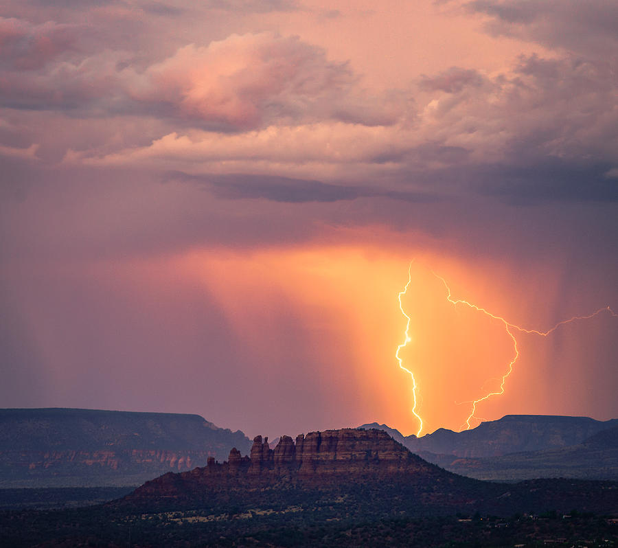 Red Rock Summer Storm Photograph by Heber Lopez
