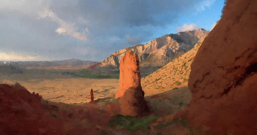 Red Rocks 1 Painting by Roger Snyder