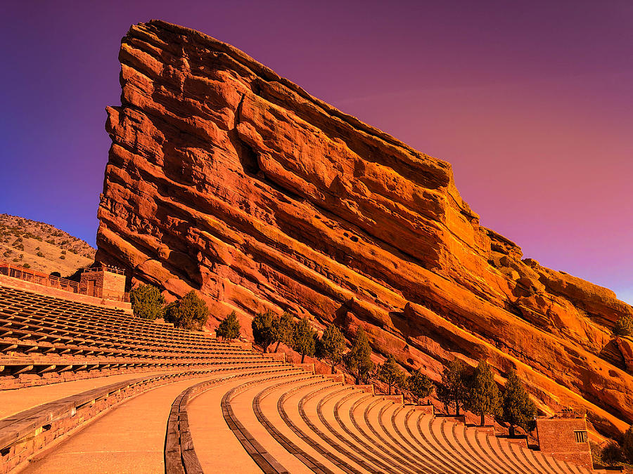 Red Rocks Amphitheater Photograph by La Moon Art