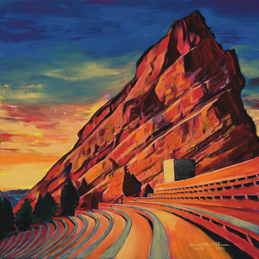 Red Rocks Amphitheatre Painting By Kenneth Williams - Fine Art America