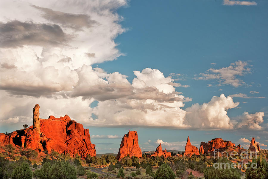 Red Rocks Clouds Kodachrome Basin State Park Utah Photograph by Dave Welling