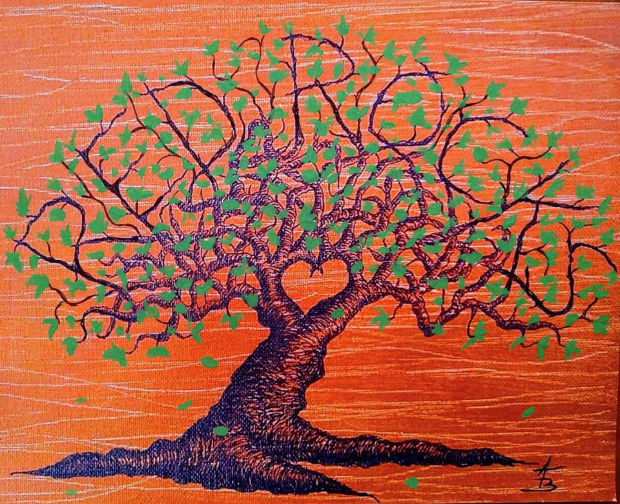 Red Rocks Love Tree 2021 Drawing by Aaron Bombalicki