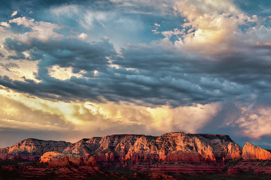 Sunset Photograph - Red Rocks of Sedona by Dave Bowman