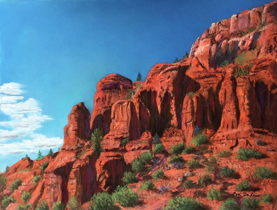 Red Rocks of Sedona Pastel by Lyn DeLano