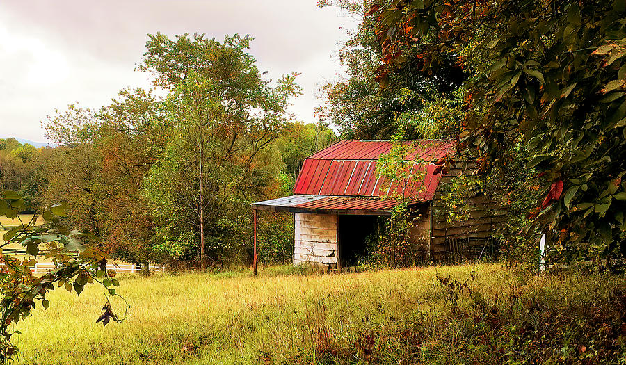 Red Roof Barn In Greenville County South Carolina Photograph by Bellesouth Studio