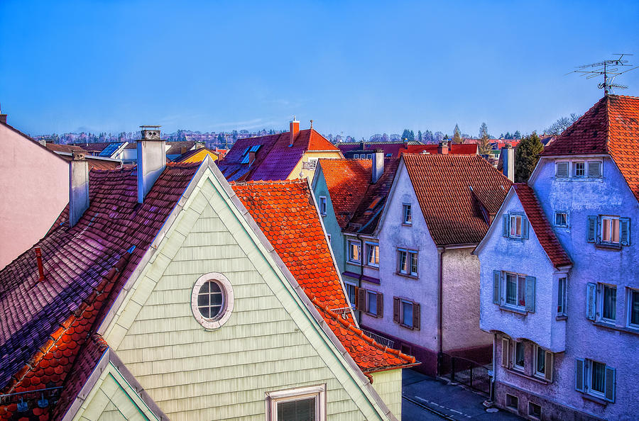 Red roofs in Donaueschingen, Germany Photograph by Tatiana Travelways