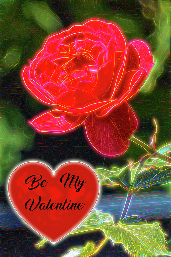 Red Rose 3 Digital Art by LGP Imagery