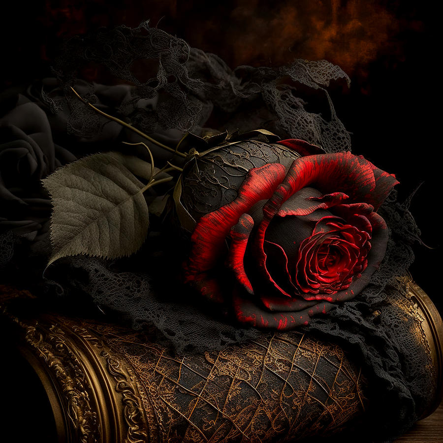 Red Rose Gothic Digital Art by Afrio Adistira - Fine Art America