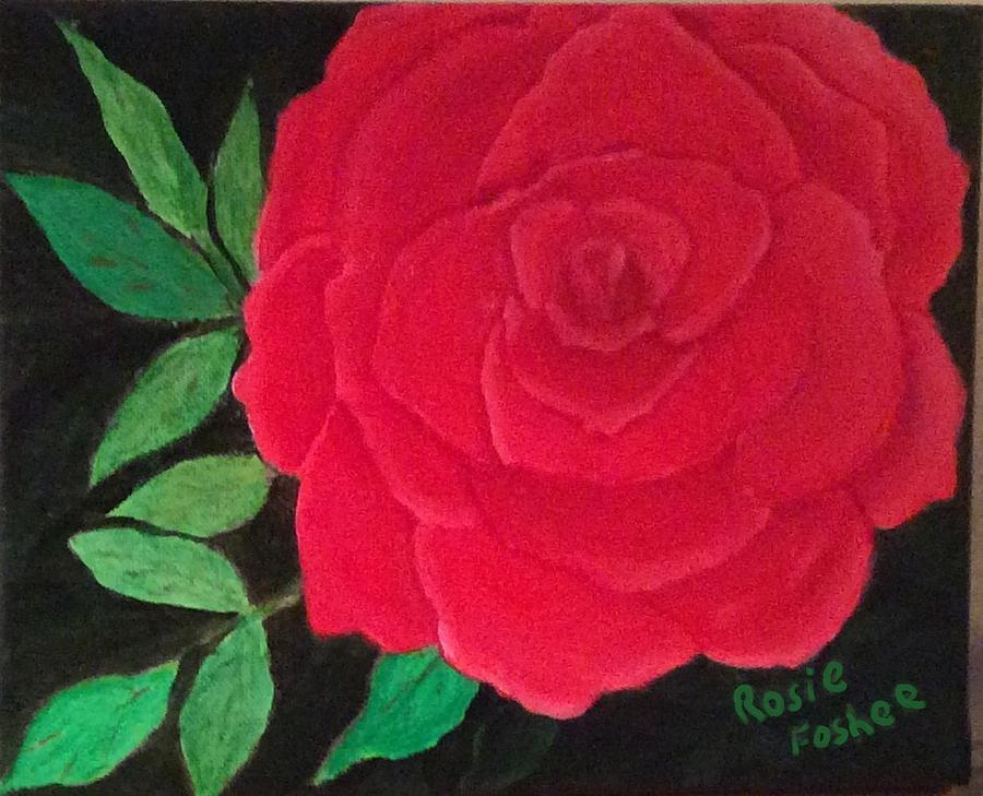 Red Rose  Painting by Rosie Foshee