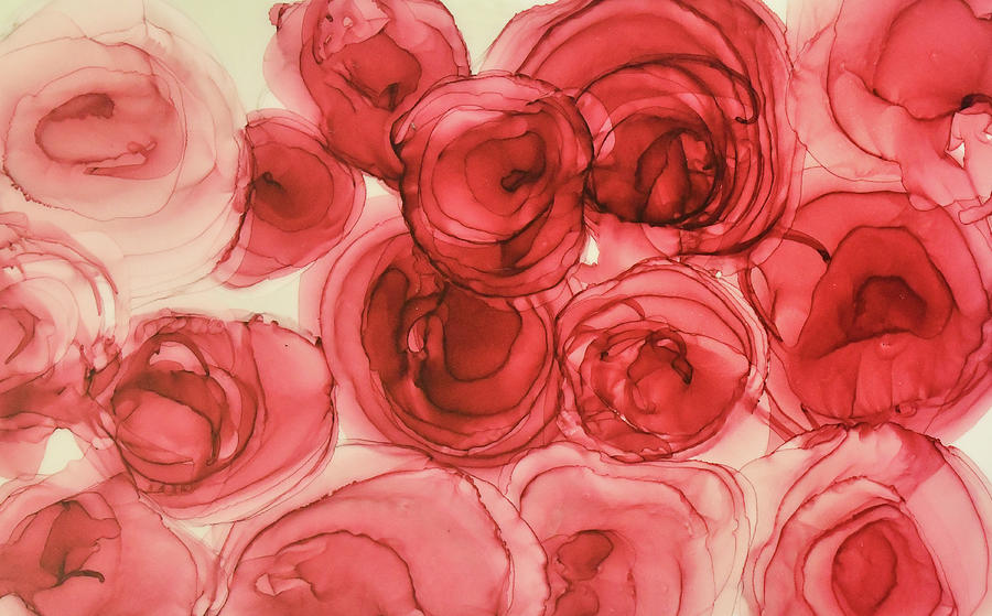 Red Roses Painting by Carlee Ojeda