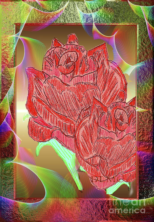 Red Roses Color  Painting by Donna L Munro