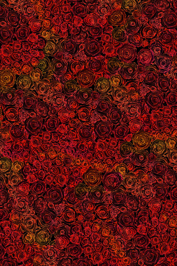 Red Roses Forever Digital Art by Peggy Collins