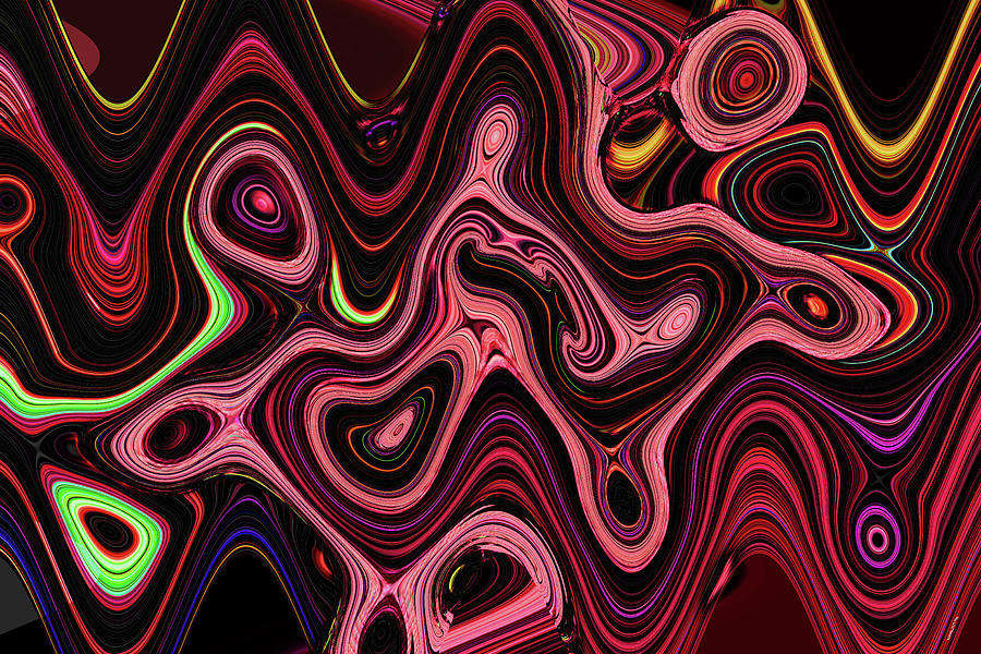 Red  Rover Jasper Abstract Digital Art by Tom Janca