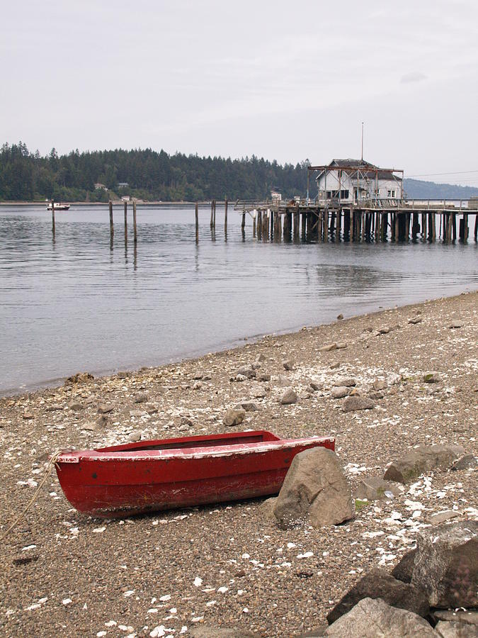 Red Rowboat Seabeck Photograph by Tara Krauss