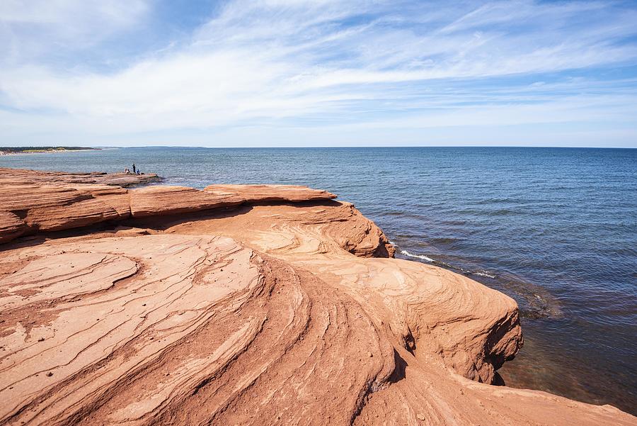 Red sandstone, rock formation, Cavendish Beach, Prince Edward Island, Canada Photograph by imageBROKER/Markus Keller