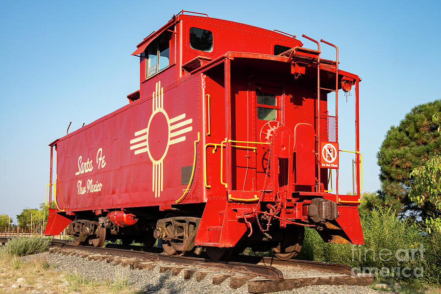 Red Sante Fe Caboose Photograph by Bob Phillips
