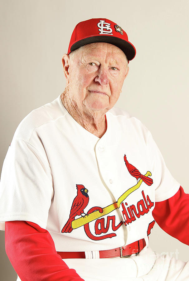 Red Schoendienst Photograph by Mike Ehrmann Red Schoendienst Photograph by Mike Ehrmann