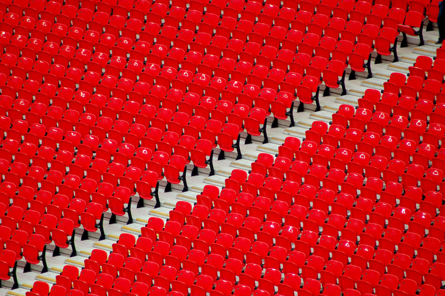 Red Seats in Arena Photograph by Jack Davison