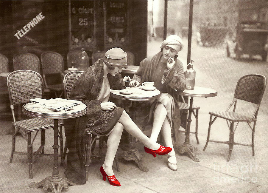 Red Shoes Vintage Paris Fashion 1925 Photograph by Tina Lavoie