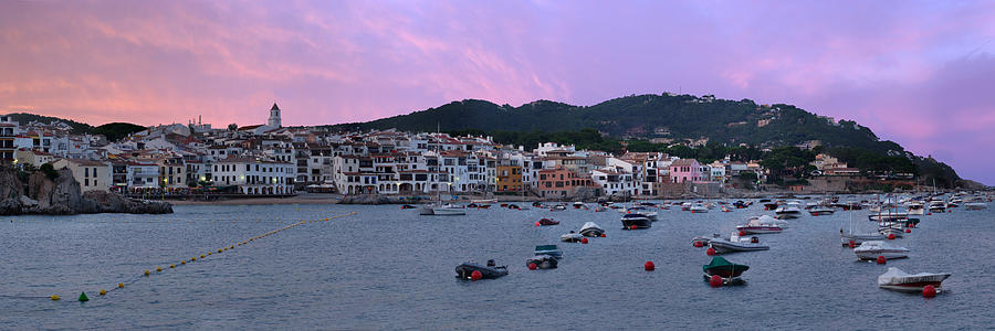 Red sky over Calella de Palafrugell  Photograph by Geoff Harrison
