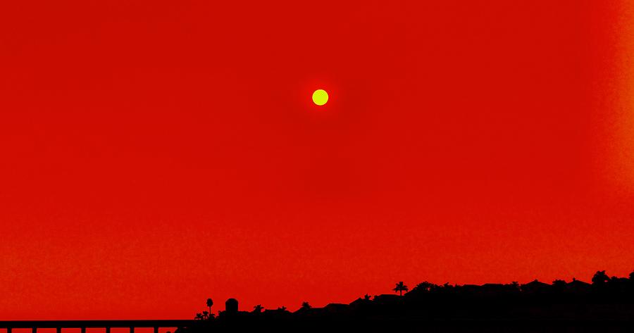 Red sky- Sunset Digital Art by Bnte Creations