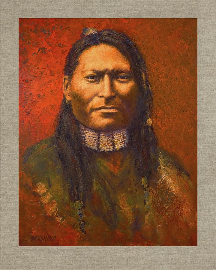 Red Sleeve, Sioux Painting by Mark Kashino