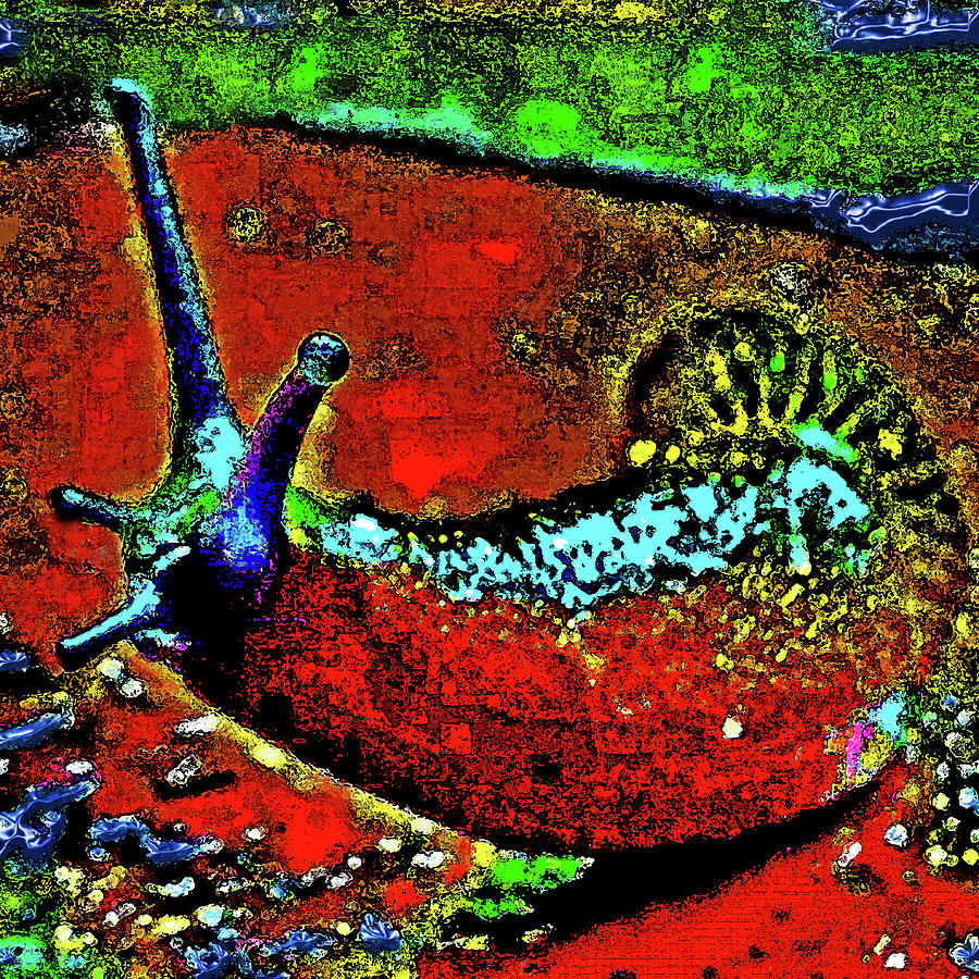 Red Slug. Digital Art