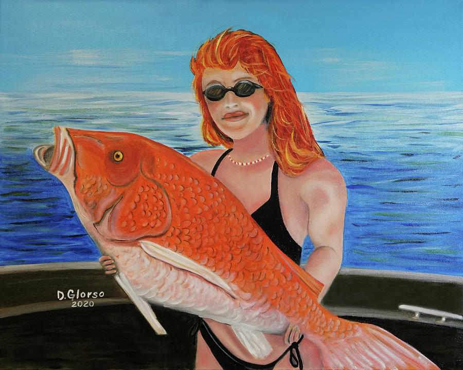 Red Snapper Painting by Dean Glorso
