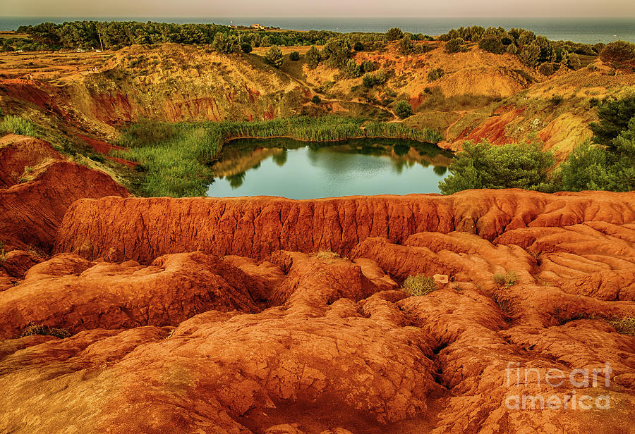 Red Soils Around The Lake In Bauxite Quarry  Photograph by Vivida Photo PC