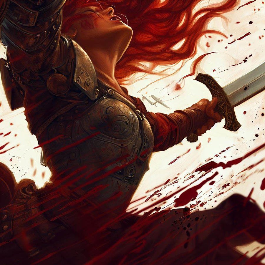 Red Sonja Painting by Charles Monroe - Fine Art America