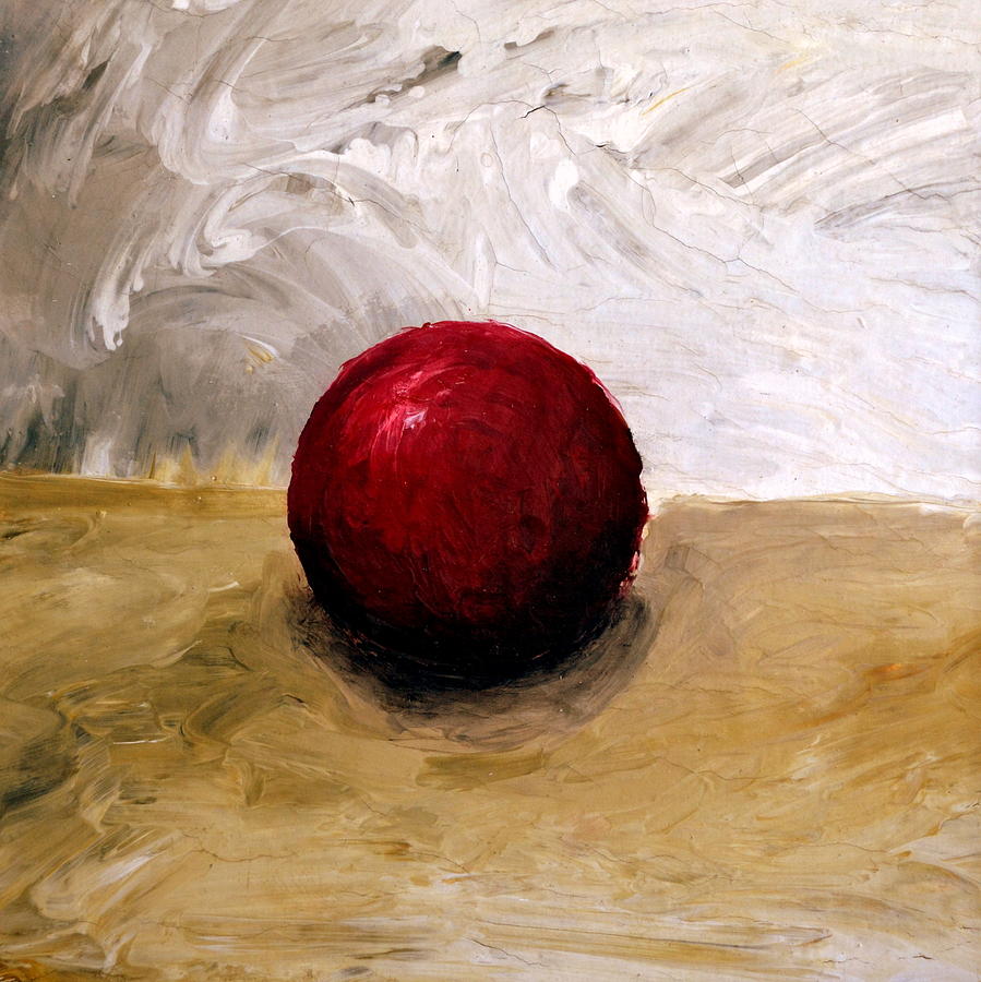 Still Life Painting - Red Sphere by Michelle Calkins