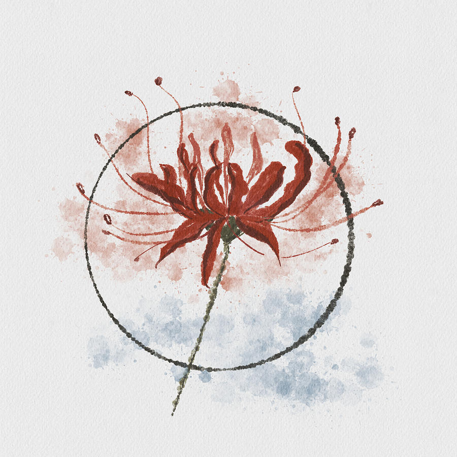 [10000ダウンロード済み√] red spider lily flower drawing 136131