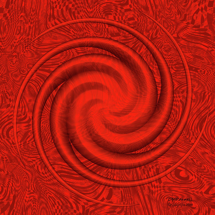 Red Spiral Digital Art by Diane Parnell