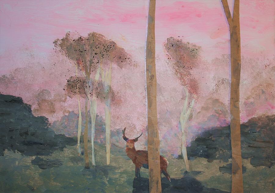 Red Stag at Dusk Mixed Media by Nigel Radcliffe