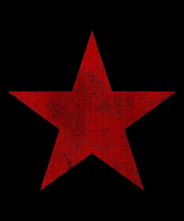 Red Star Retro Digital Art by Flippin Sweet Gear