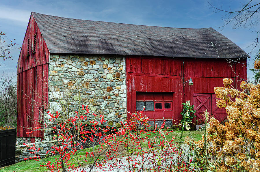 Red Stone Barn Chester County Photograph by Judy Wolinsky